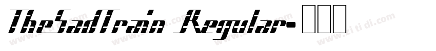 TheSadTrain Regular字体转换